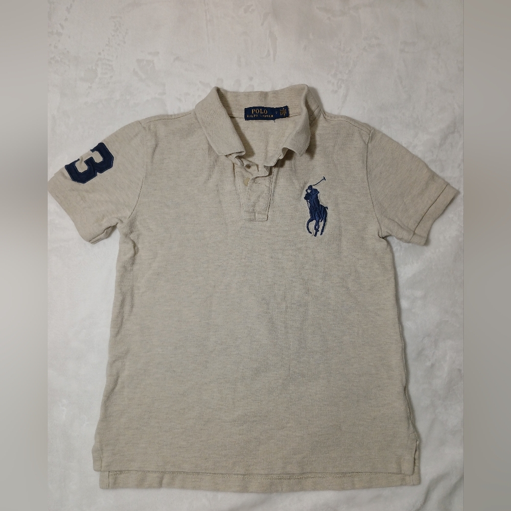 Polo Ralph Lauren Grey Polos Big Logo Vintage Kids #7 Polo Shirt Black Horse
